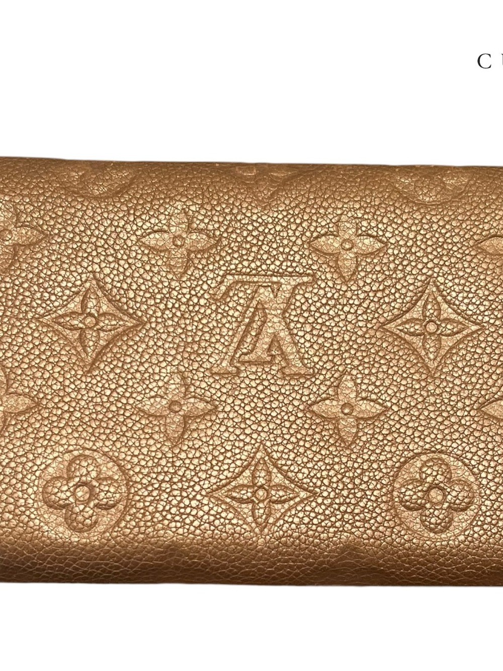 Louis Vuitton Monogram Empreinte Sarah Wallet Taupe + COA & Box - Picture 6 of 15